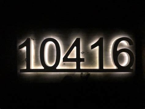 Solar Led Custom Backlit Signs Light Up House Numbers Etsy