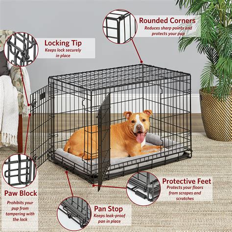 Dog Crate Midwest Life Stages 36 Double Door Folding Metal Dog Crate