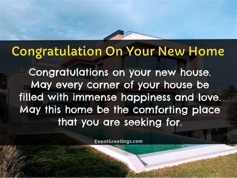 Congratulations On Your New Home New Home Wishes Events Greetings