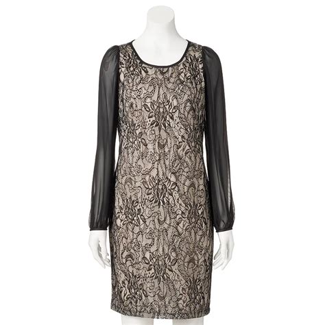 Womens Dr By Donna Ricco Sequin Lace Shift Dress