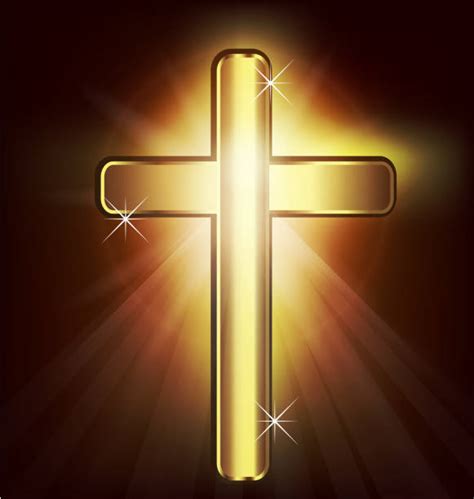 Gold Cross Vector Clip Art