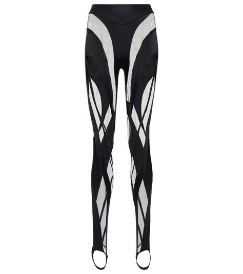 Mugler Paneled Stirrup Leggings Mugler