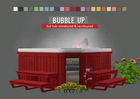 Poppet Bubble Up Hot Tub Retextured And Available In Sims Four