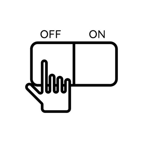 Premium Vector Hand Clicking On Turn Off Button Vector Icon