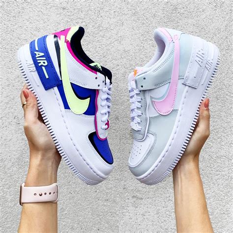 Nike Air Force 1 Shadow Pastel Colourful Chunky Womens Sneaker Leather