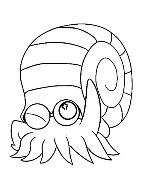 Omanyte Pokemon Coloring Pages