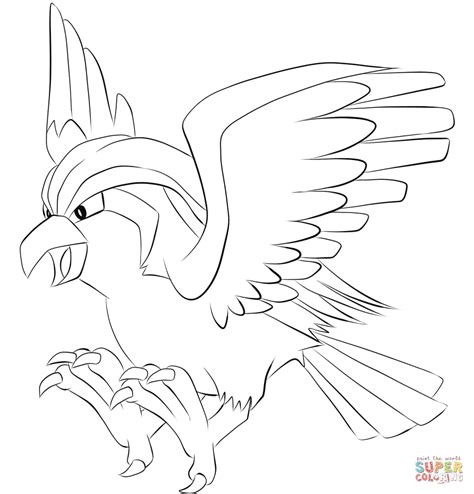 Pidgeot Coloring Page Free Printable Coloring Pages