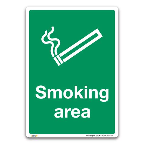 Designated Smoking Area Sign Design Talk