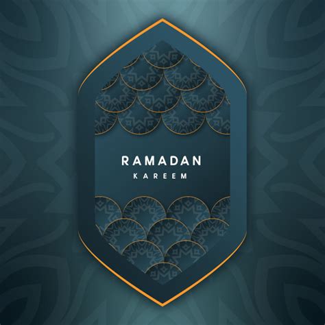 Premium Vector Decorative Ramadan Kareem Greetings With Green Background