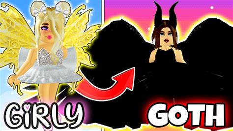 Girly To Goth Transformation Roblox Youtube