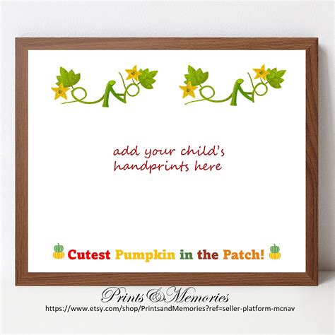 Cutest Pumpkinpumpkins In The Patch Handprint Art Fall Etsy