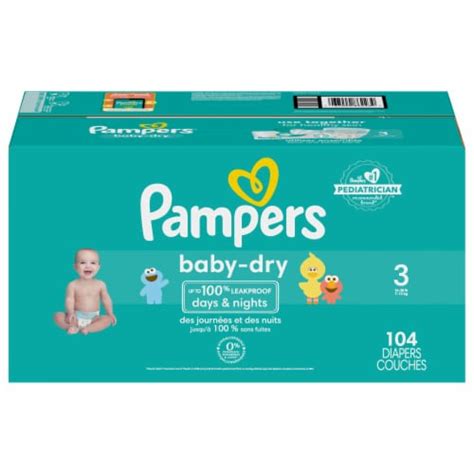 Pampers Baby Dry Baby Diapers Size 3 16 28 Lbs 104 Count Kroger