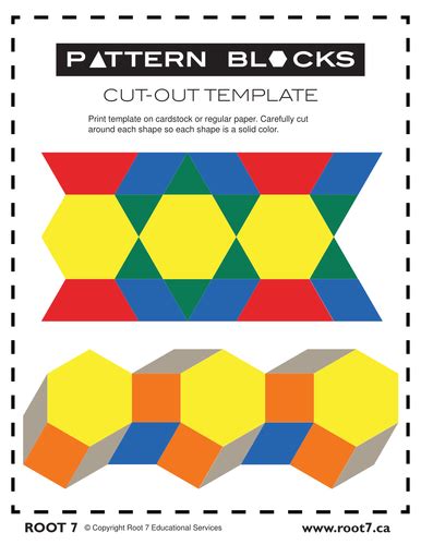 Pattern Blocks Template Teaching Resources