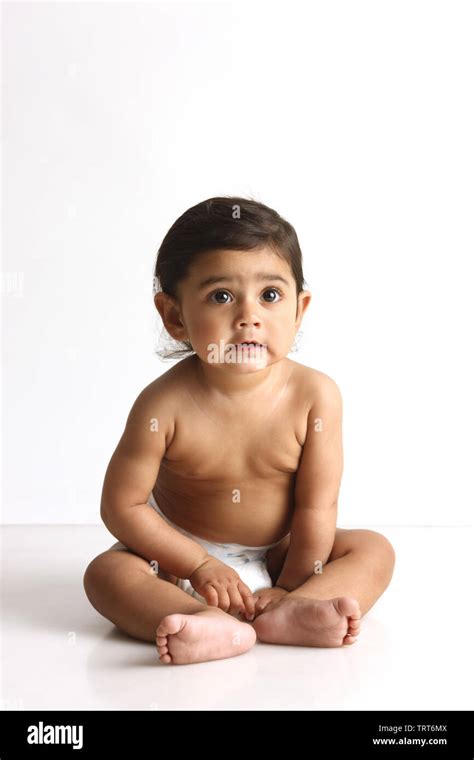 Indian Baby Boy Sitting Stock Photo Alamy