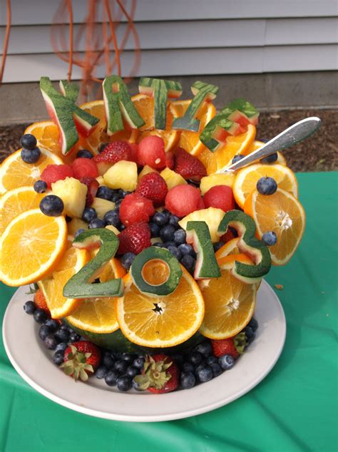 Graduation Party Fruit Bowl Fruit And Vegetable Carving Fruit Fruit