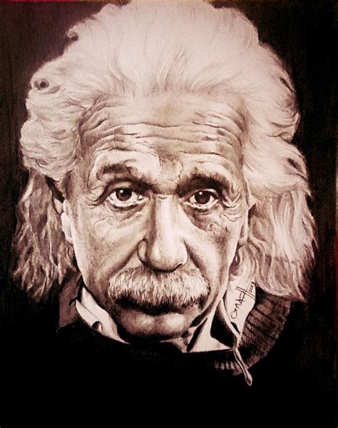 Albert Einstein Drawing By Omar Cruz