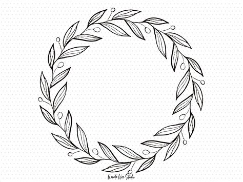 Christmas Wreath Clipart Black And White