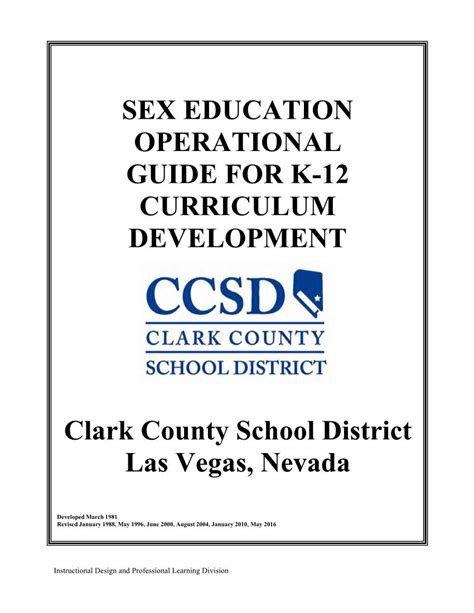 Sex Education Operational Guide For K 12 Curriculum Development Docslib