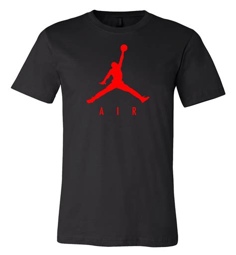 Jordan Air Red Logo T Shirt Air Jordan Shirt 6 Sizes S 5xl Etsy