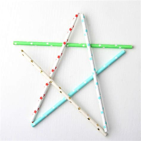 Star Paper Straws Manufacturer Blue Disposable Drink Paper Straws