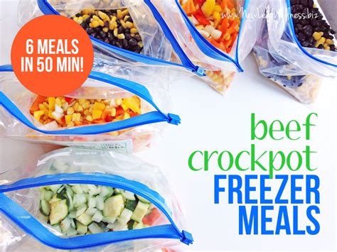 Please refer to the nutrition facts label seen to the left for a full breakdown of complete nutrition found in a 1 lb ground beef hamburger. Six Ground Beef Crockpot Freezer Meals in 50 Minutes - The ...
