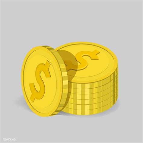 Vector Of Coins Stack Icon Free Image By Vector Free