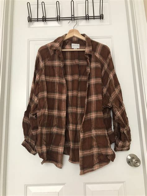 Brown American Eagle Flannel In 2021 Flannel Outfits Brown Outfit