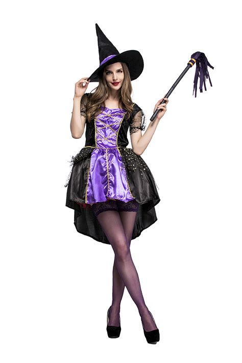 2017 New Halloween Purple Swallowtail Witch Clothes Export Witch Game