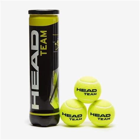 Head Team 4 Ball Tube Yellow Tennis Balls