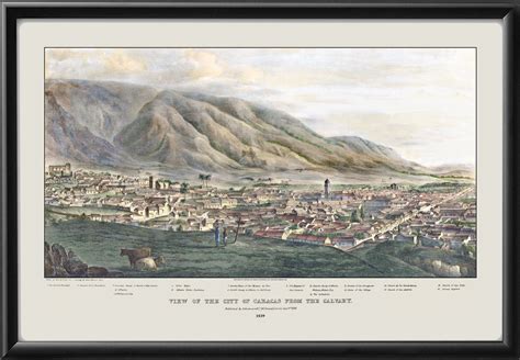 Caracas Venezuela 1839 Vintage City Maps