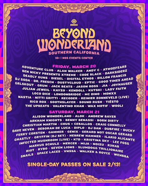 Beyond Wonderland 2020 Lineup Tickets Schedule Map Dates