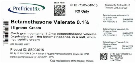 Betamethasone Valerate Proficient Rx Lp Fda Package Insert Page 2