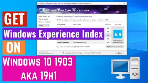 How To Get Windows Experience Index On Windows 10 1903 Aka 19h1 April