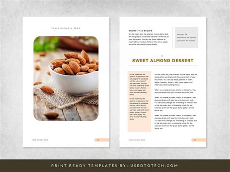 Eye Catching And Editable Recipe Template For Word