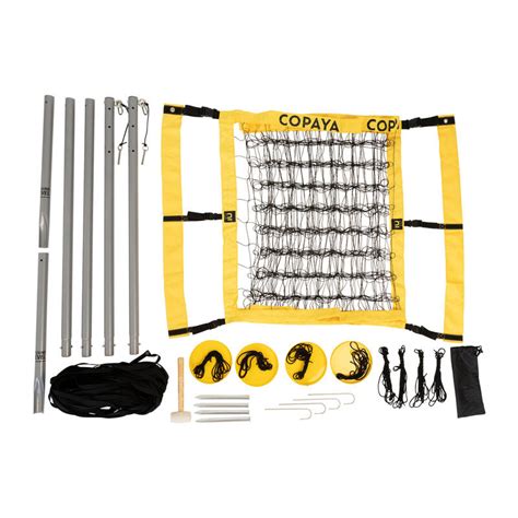 Set De Beach Volley Dimensions Officielles Bv900 Jaune Copaya Decathlon