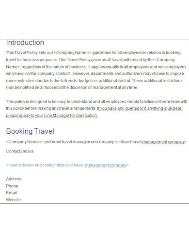 Top picks include allianz, travelex and generali. 10+ Travel Policy Templates - Google Docs, Word, Pages ...