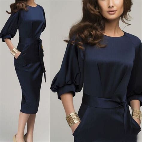 Elegant Womens Office Lady Formal Business Work Party Sheath Tunic