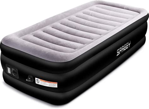 Flocked Top Airbed For Home Spreey Twin Size Air Mattress With Built In