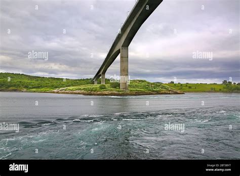 Bridge Over The Saltstraumen Maelstrom Said To Be The Worlds