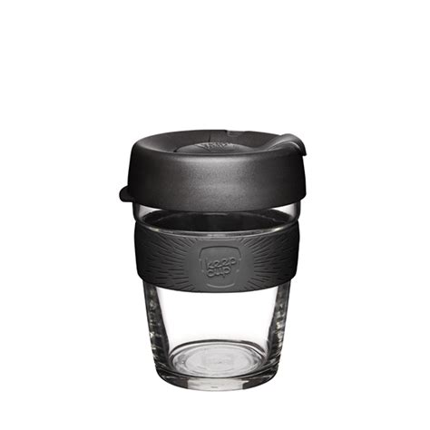 Brew Glass Coffee Cup Small Black 227ml 8oz Keepcup