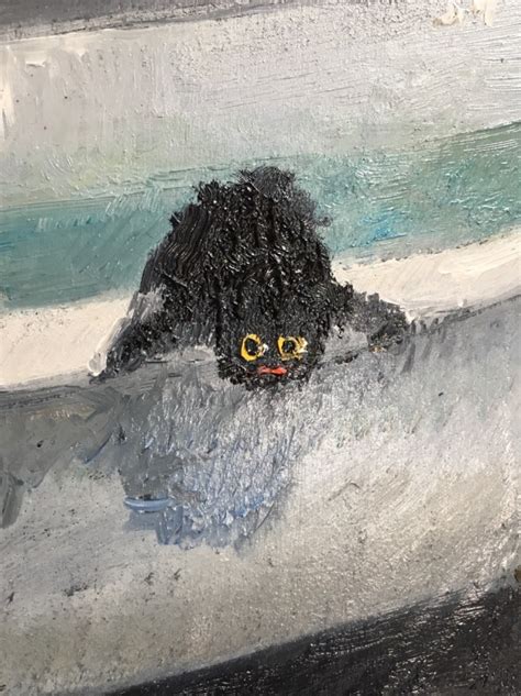 Vanessa Stockard Kevin Series Stockard Black Cat Painting