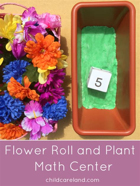 Flower Roll And Plant Math Center Flower Math Math Center Spring Math