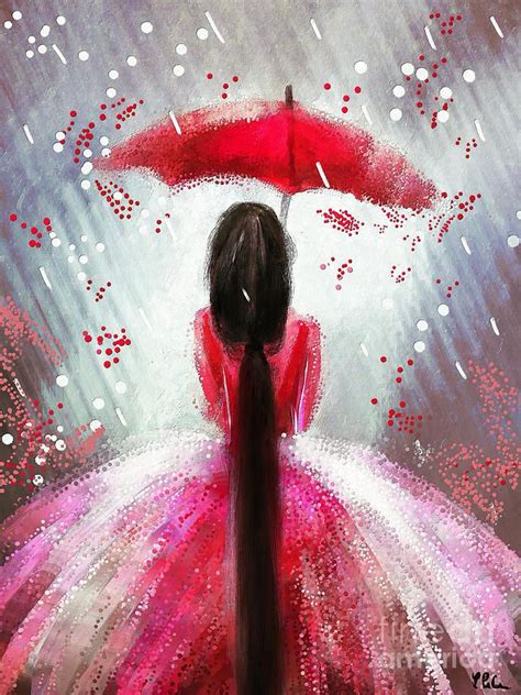 Under The Umbrella Painting By Tina Lecour Umbrella Painting