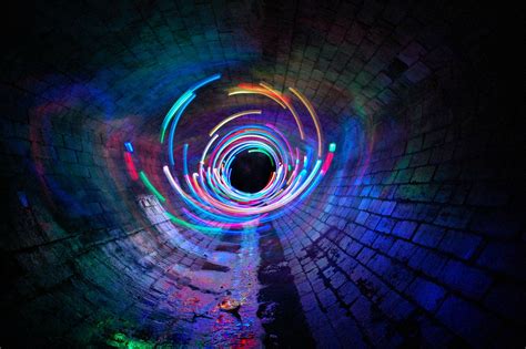 Long Exposure Sewers Light Painting Wallpapers Hd Desktop And