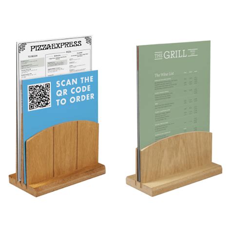 Wooden Menu Holders For Restaurants Tabletop Menu Displays