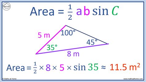 How To Find The Area Of A Triangle Using The Sine Rule