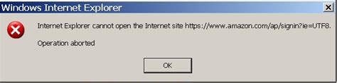 Windows Xp Ie 7 Error Cannot Open The Internet Site Operation