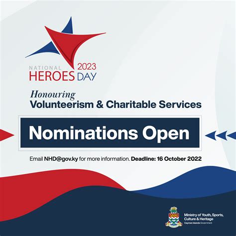 national heroes day 2023 s nominations period is announced cayman compass