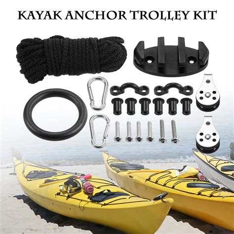 21pcs Kayak Canoe Anchor Trolley Kit Padd Eyes Wellnuts Screws Kayak
