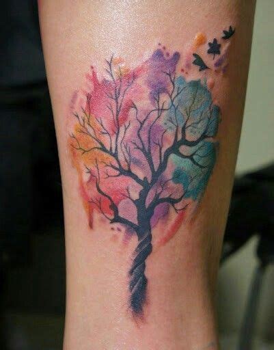Watercolor Tree Tattoo Designs Ideas And Meaning Tattoos For You